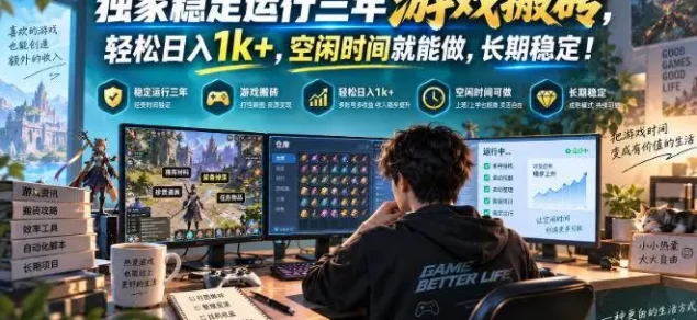 三款AI自动化游戏副业,日入千元,可批量矩阵操作适合新手小白!