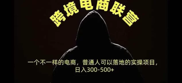 跨境电商联营,一个不一样的电商,普通人可操作日入300-500+